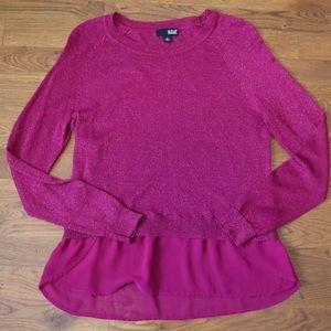 ANA Glittery Magenta Sweater | Size: M